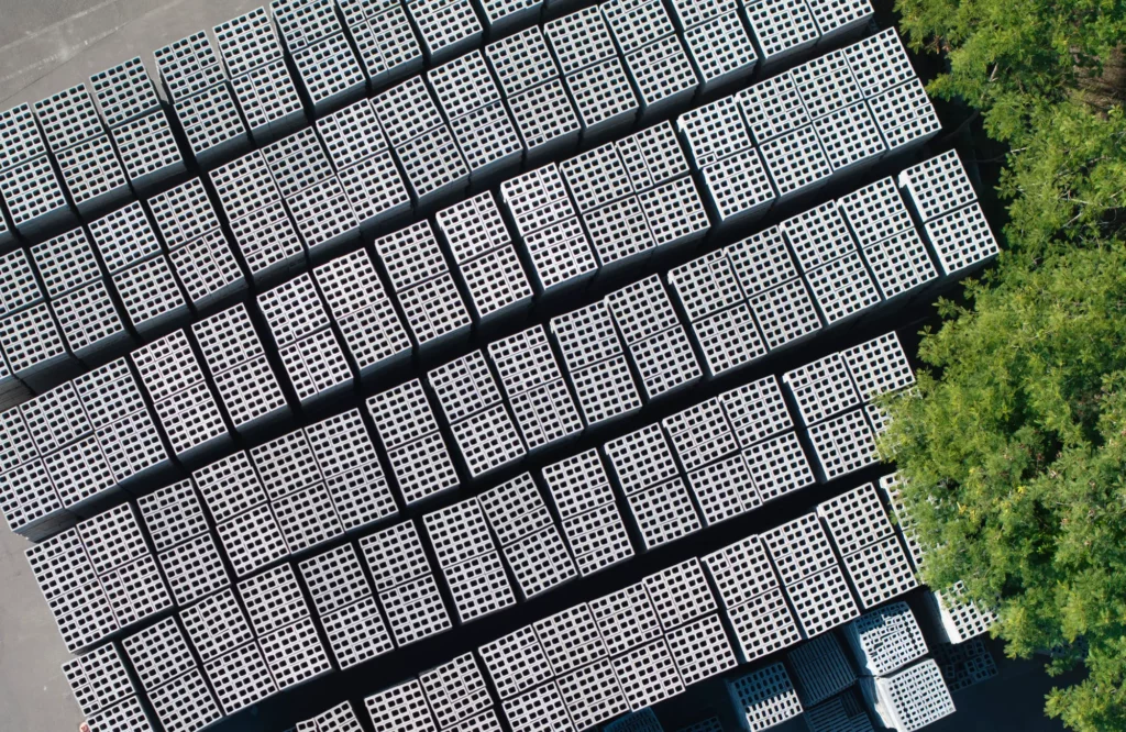 Vue drone des blocs traditionnels SCPR